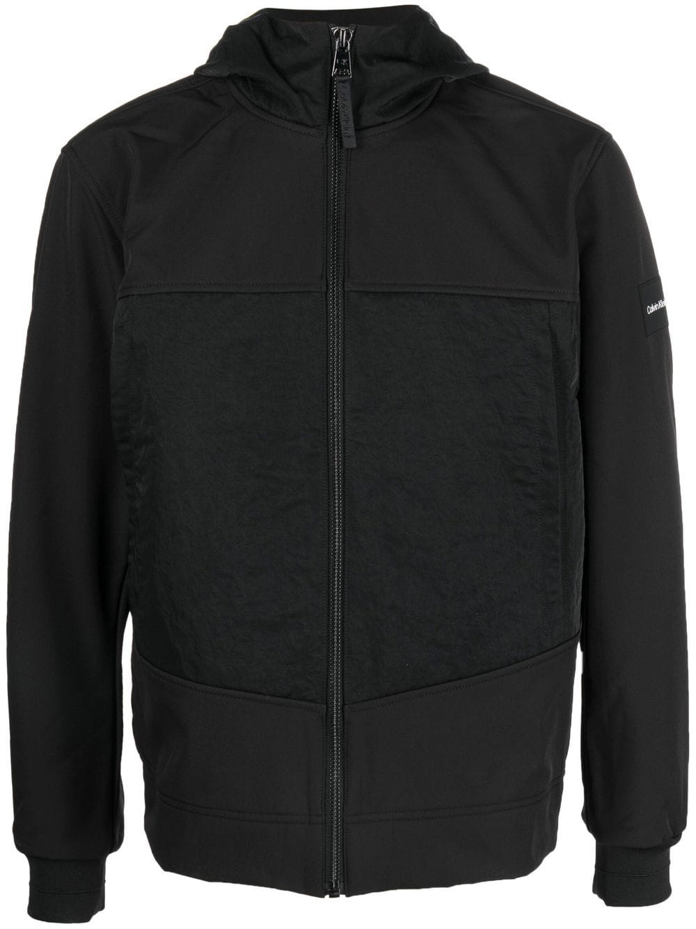 Calvin Klein heavy-crinkle hooded jacket - Black von Calvin Klein