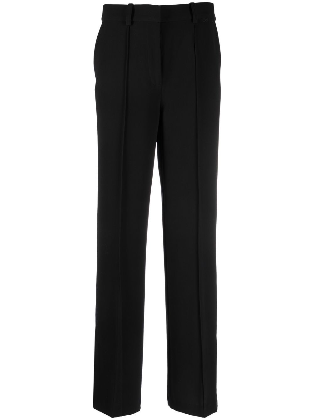 Calvin Klein high-waisted straight-leg trousers - Black von Calvin Klein