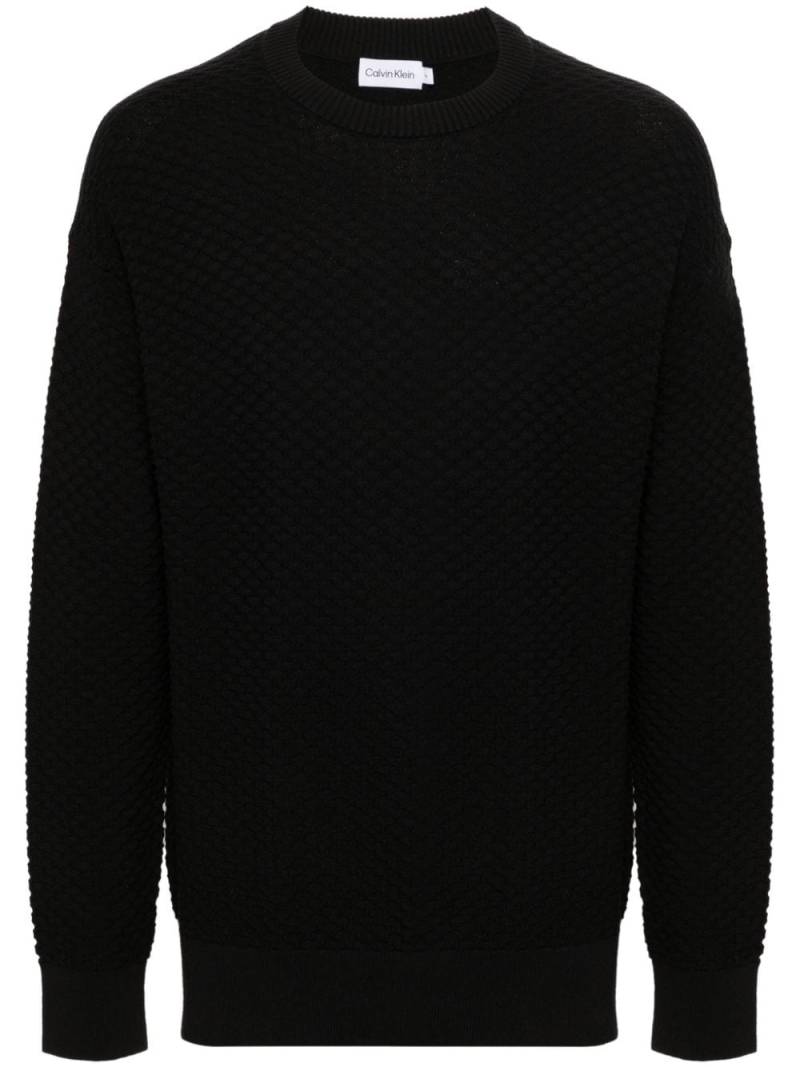 Calvin Klein honeycomb-knit jumper - Black von Calvin Klein