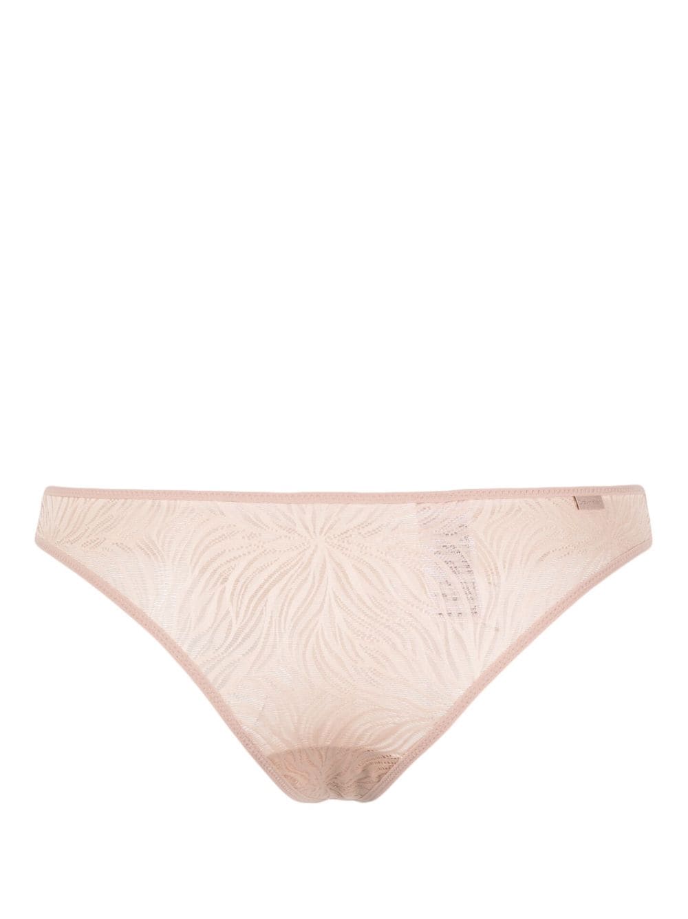 Calvin Klein lace-panelling elasticated-waist thong - Pink von Calvin Klein