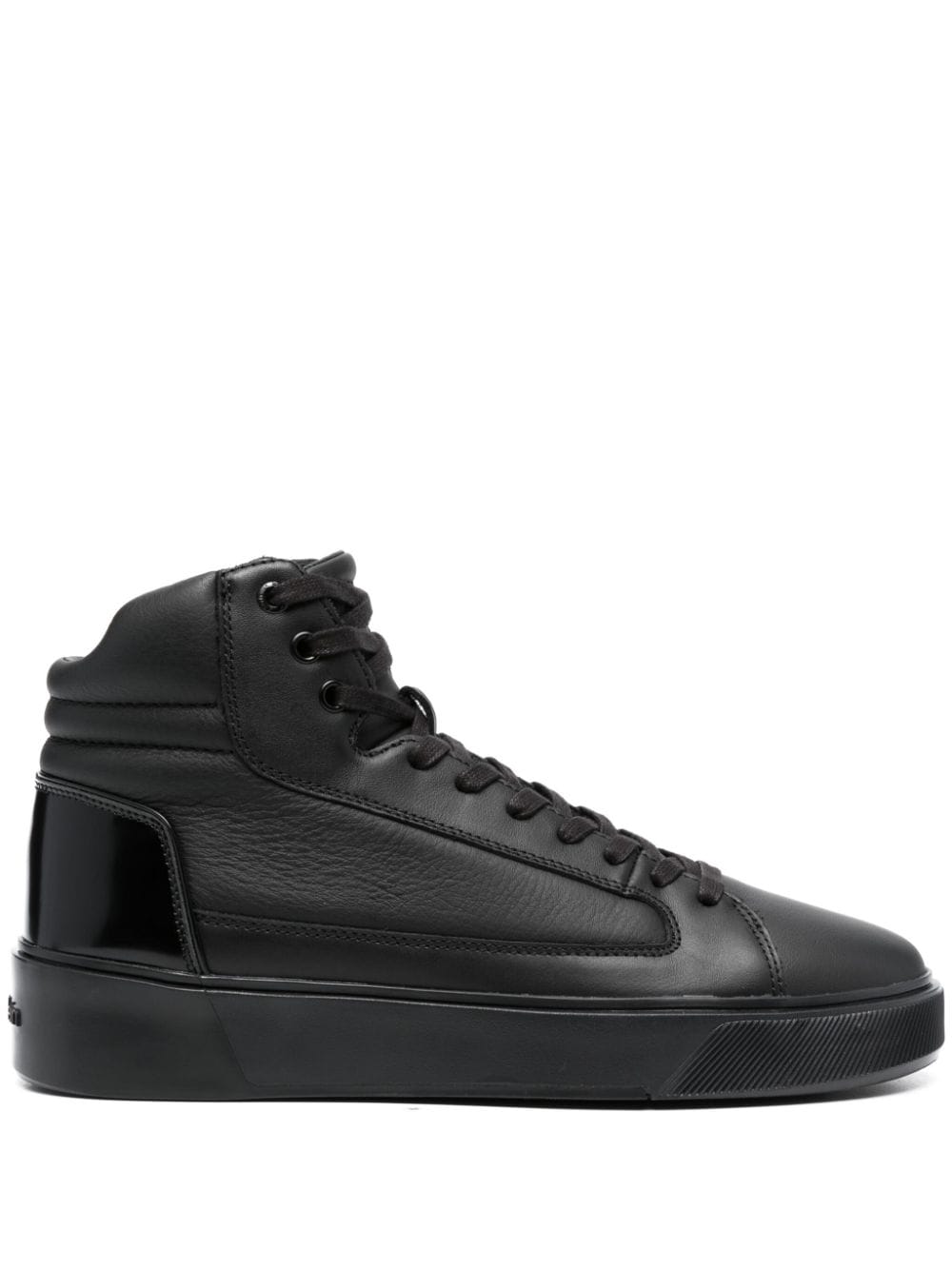 Calvin Klein lace-up leather sneakers - Black von Calvin Klein