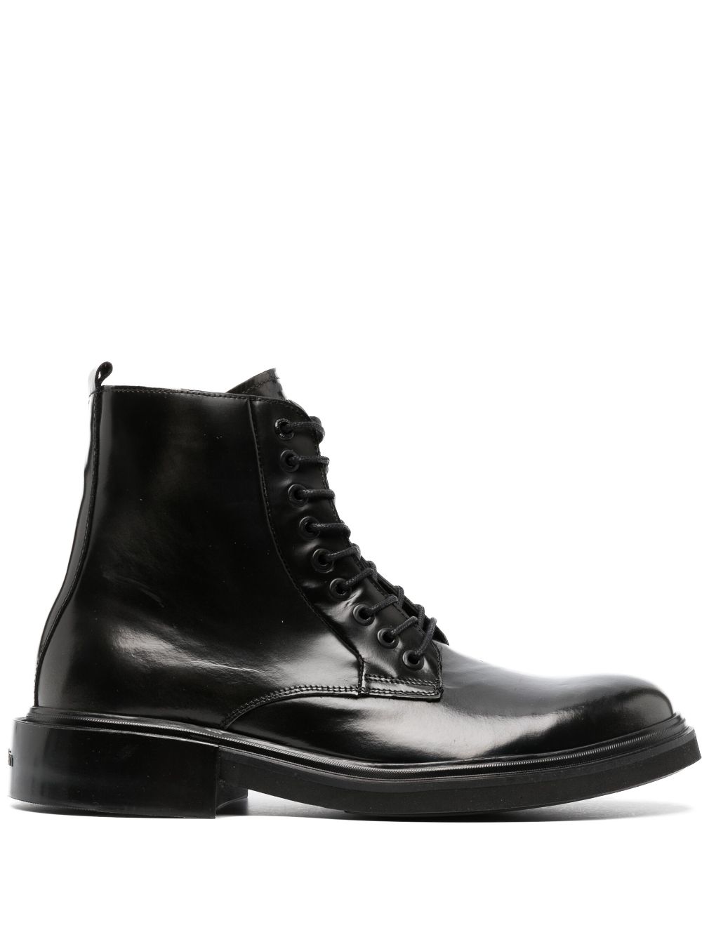 Calvin Klein leather lace-up boots - Black von Calvin Klein