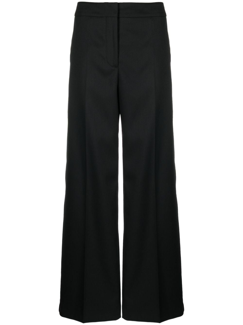 Calvin Klein logo-appliqué wide-leg trousers - Black von Calvin Klein