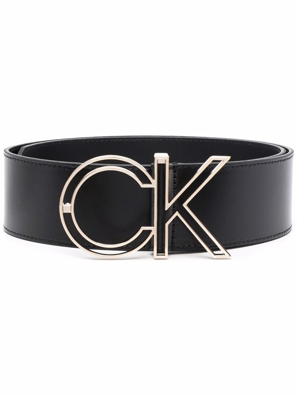 Calvin Klein logo buckle belt - Black von Calvin Klein