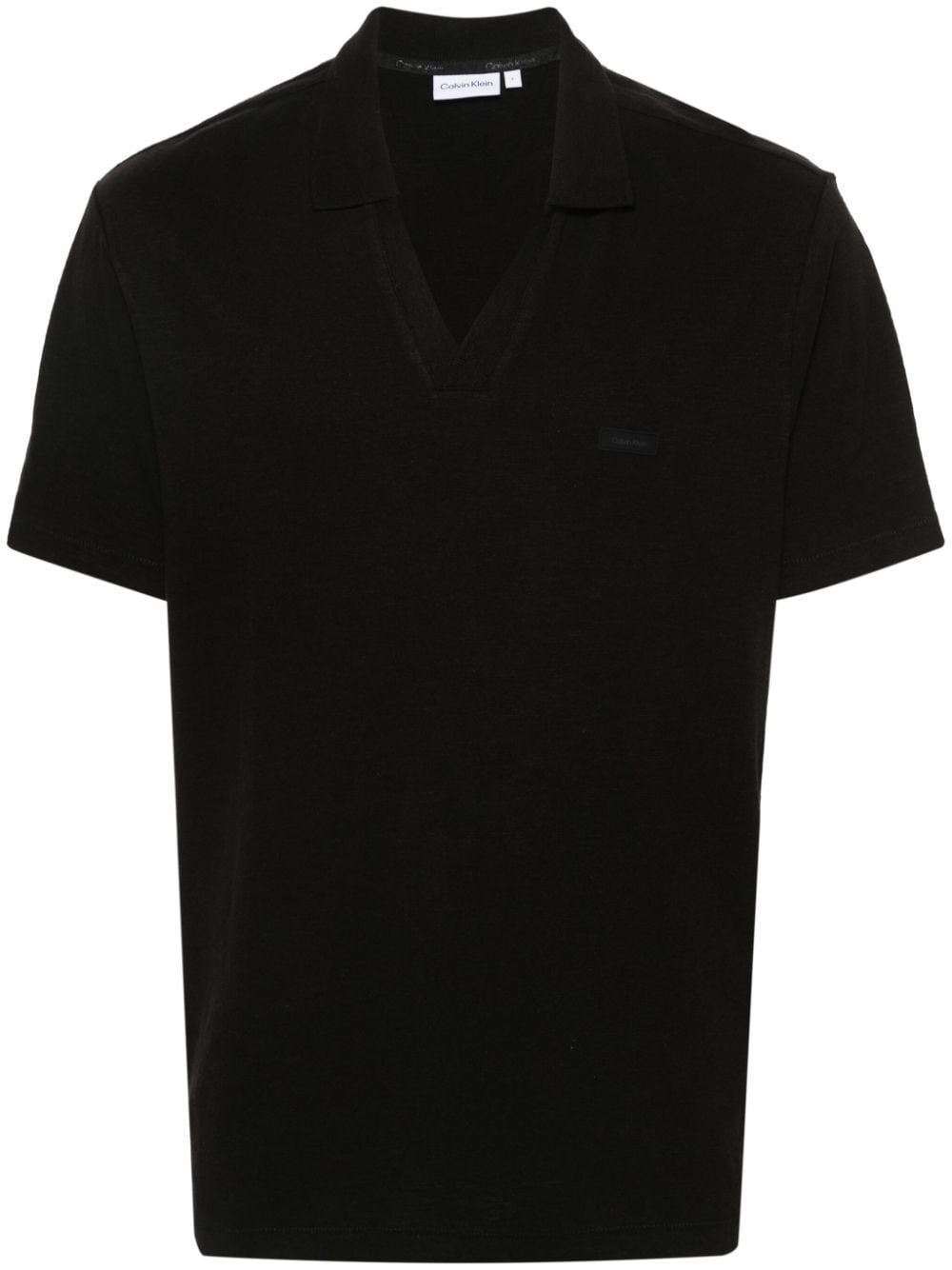 Calvin Klein logo-detail polo shirt - Black von Calvin Klein