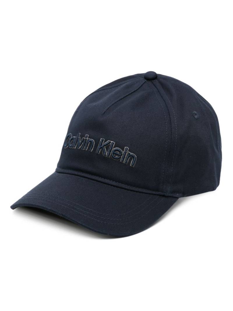 Calvin Klein logo-embroidered baseball hat - Blue von Calvin Klein