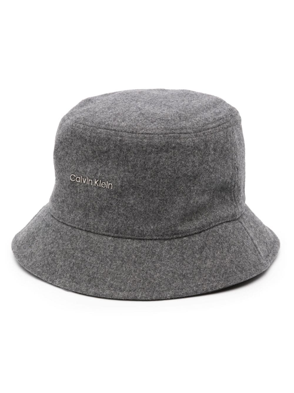 Calvin Klein logo-embroidered cotton bucket hat - Grey von Calvin Klein