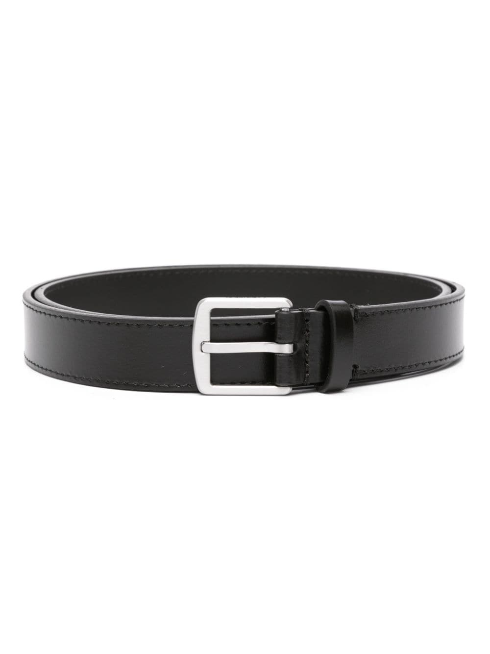 Calvin Klein logo-lettering leather belt - Black von Calvin Klein