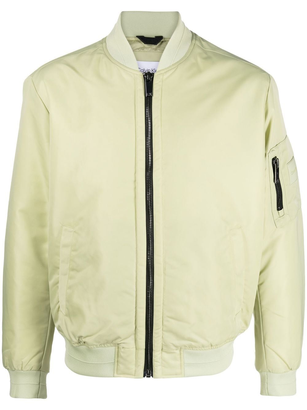 Calvin Klein logo-patch bomber jacket - Green von Calvin Klein