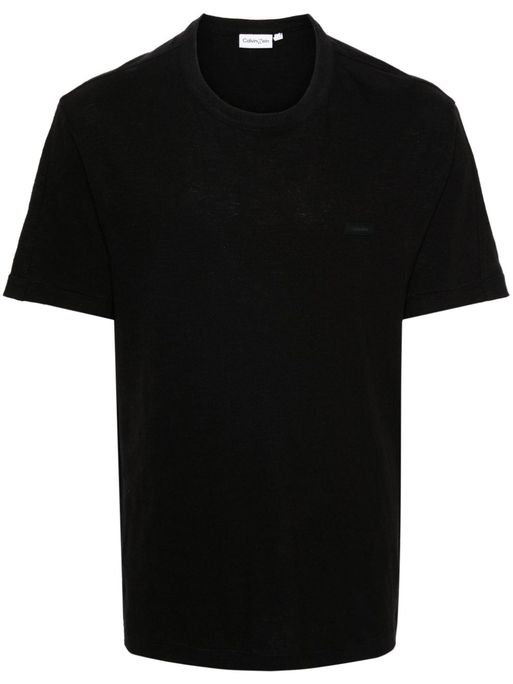 Calvin Klein logo-patch cotton T-shirt - Black von Calvin Klein