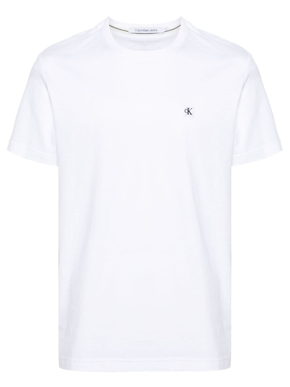 Calvin Klein Jeans logo-patch cotton T-shirt - White von Calvin Klein Jeans