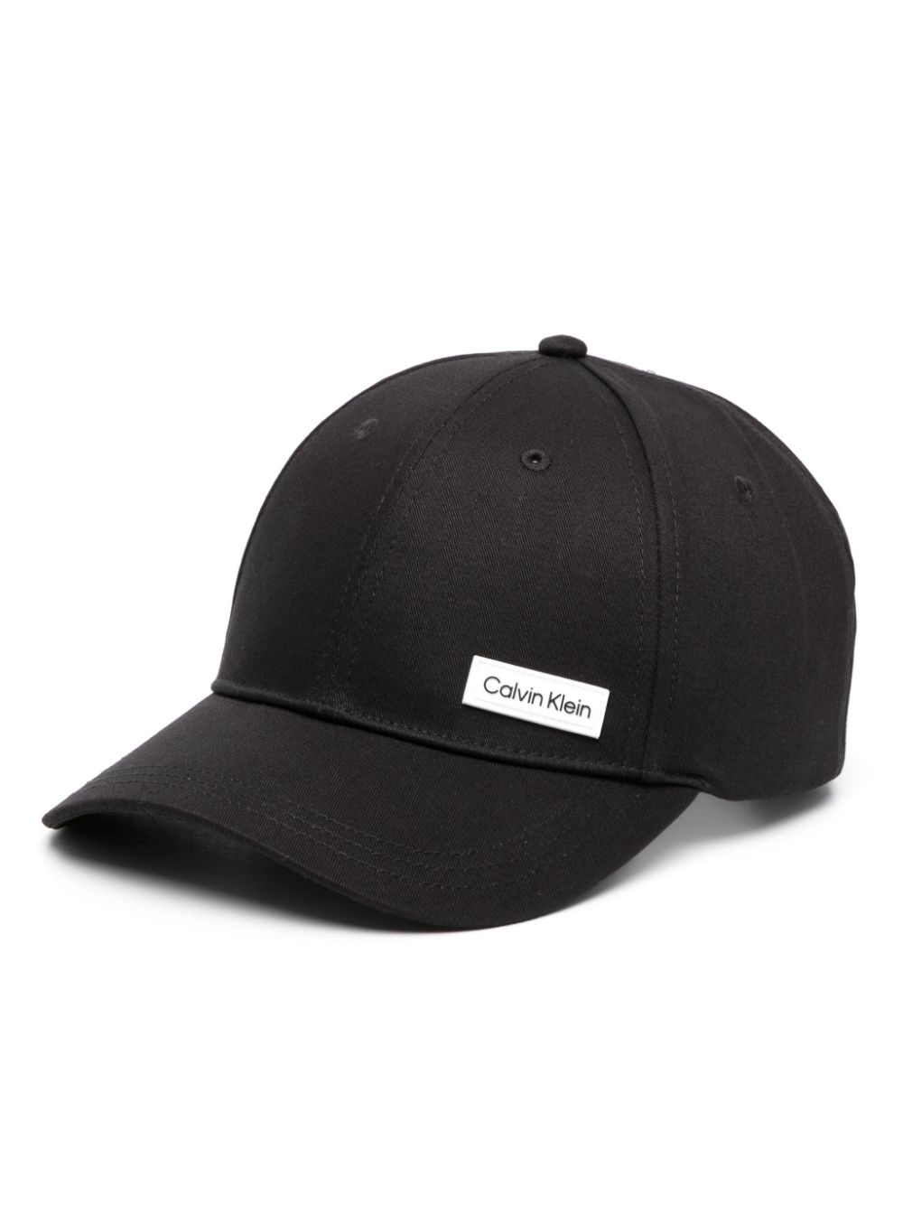 Calvin Klein logo-patch cotton baseball cap - Black von Calvin Klein