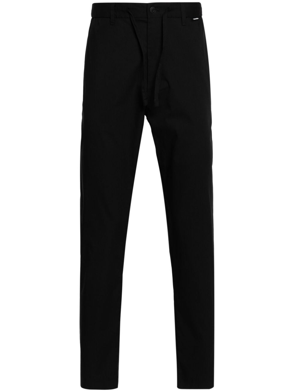 Calvin Klein logo-patch tapered trousers - Black von Calvin Klein