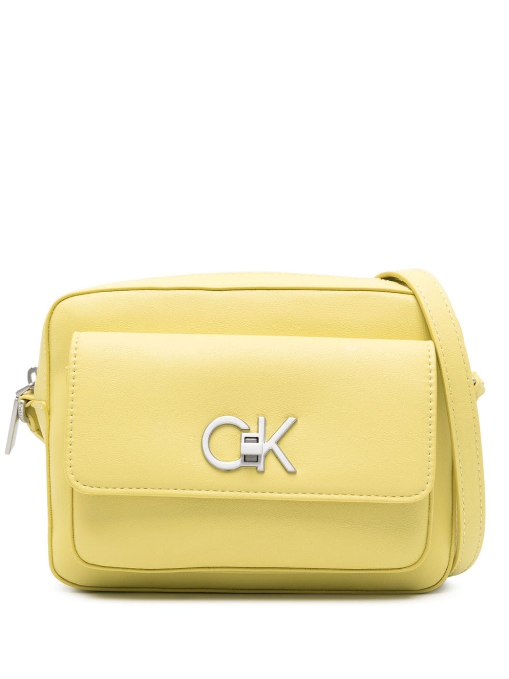 Calvin Klein logo-plaque crossbody bag - Yellow von Calvin Klein