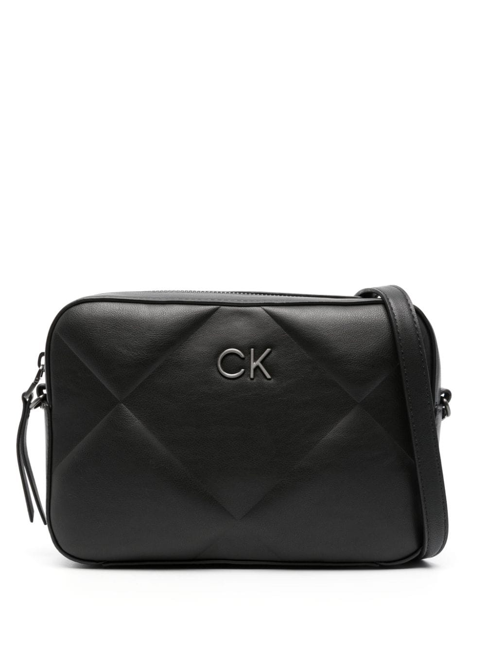 Calvin Klein logo-plaque padded crossbody bag - Black von Calvin Klein