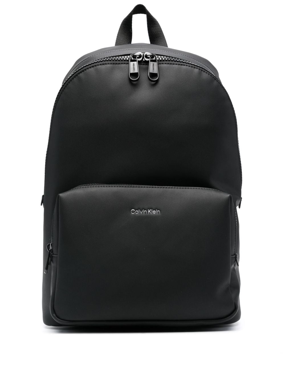 Calvin Klein logo-plaque zipped backpack - Black von Calvin Klein