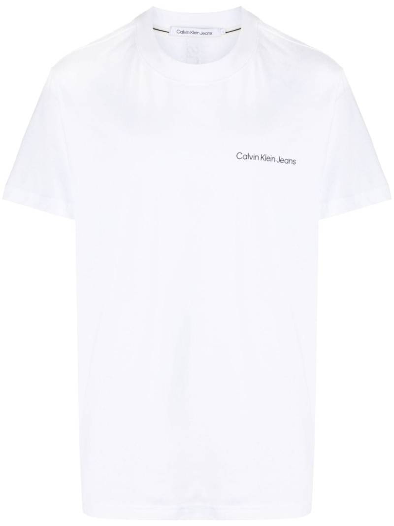 Calvin Klein logo-print cotton T-shirt - White von Calvin Klein