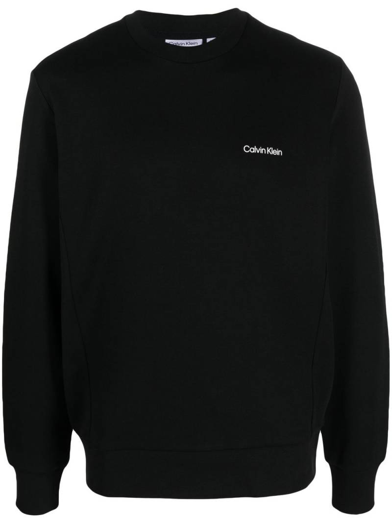 Calvin Klein logo-print cotton-blend sweatshirt - Black von Calvin Klein