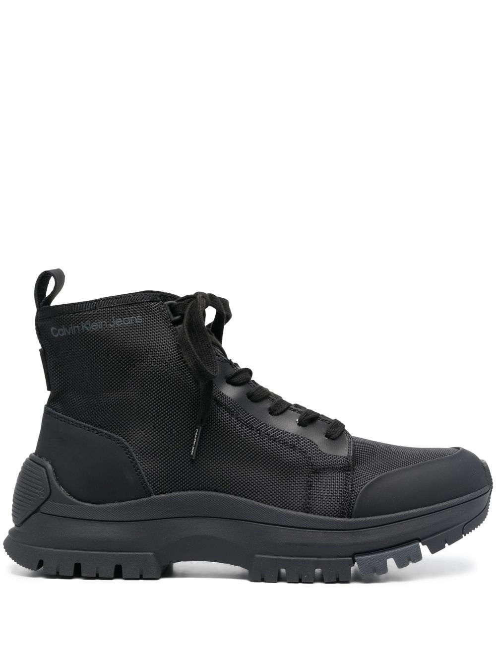 Calvin Klein logo-print hiking boots - Black von Calvin Klein