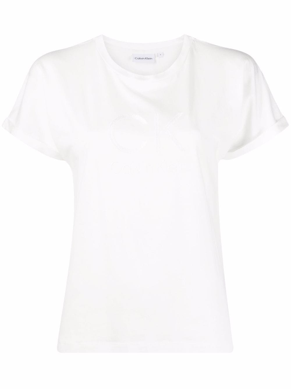 Calvin Klein logo-print short-sleeve T-shirt - White von Calvin Klein