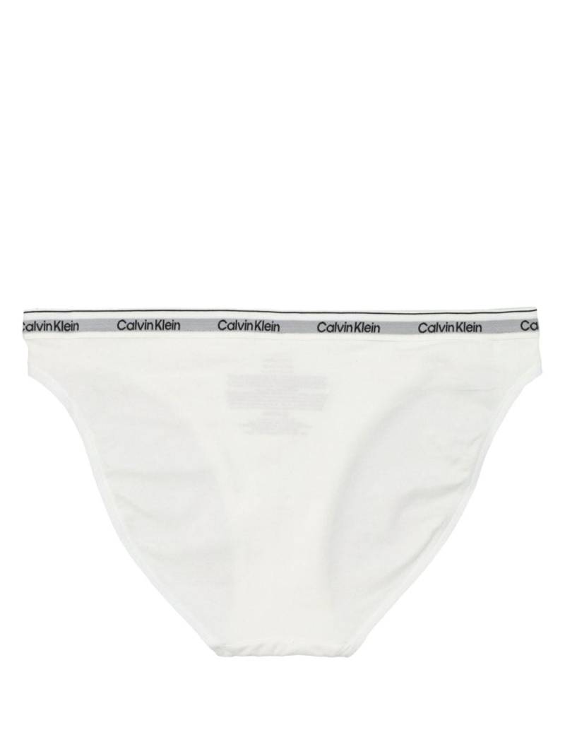 Calvin Klein logo-waistband bikini briefs - White von Calvin Klein