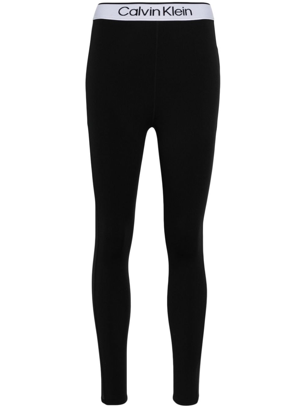 Calvin Klein logo-waistband leggings - Black von Calvin Klein
