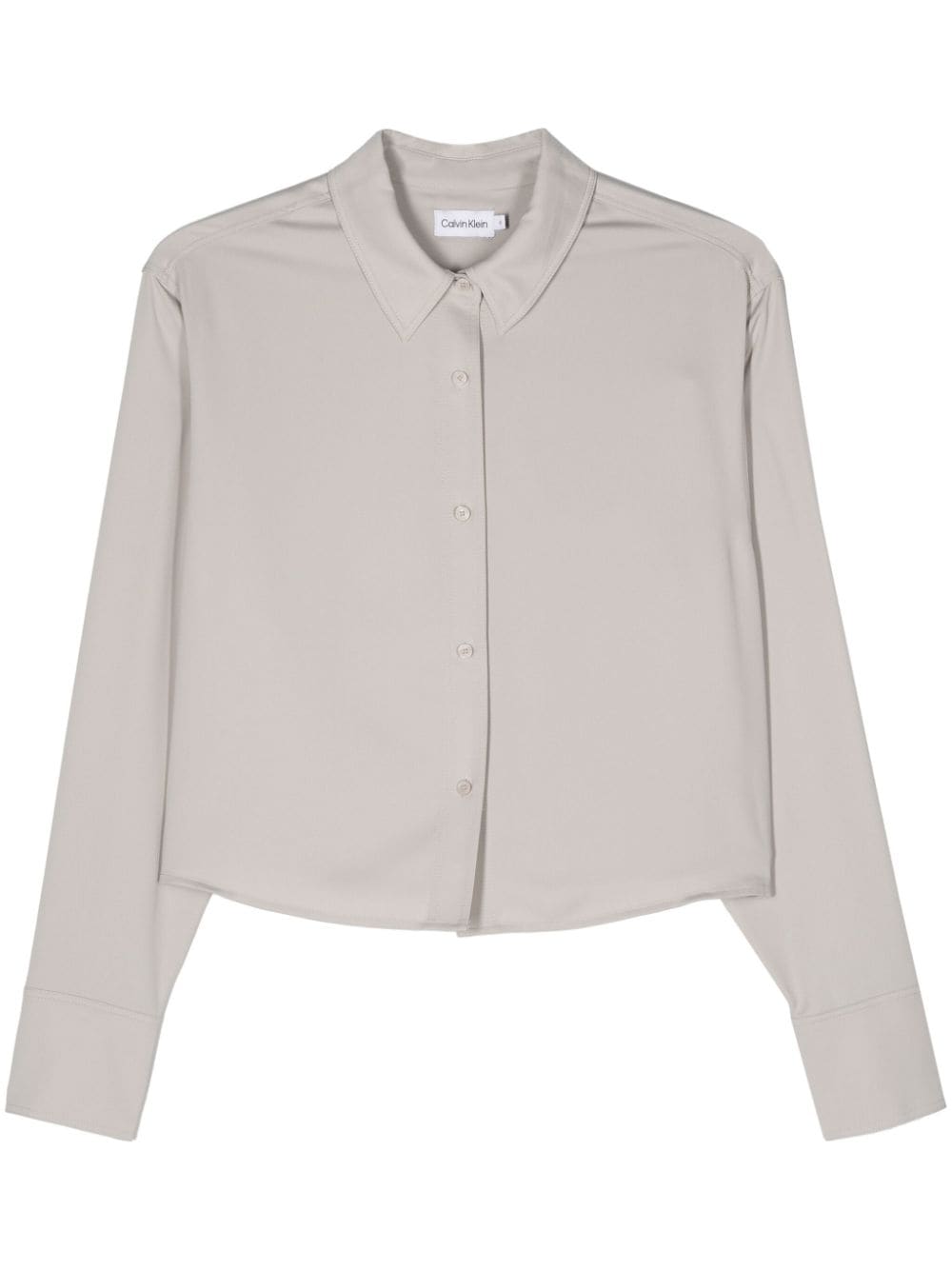 Calvin Klein long-sleeve cropped shirt - Neutrals von Calvin Klein