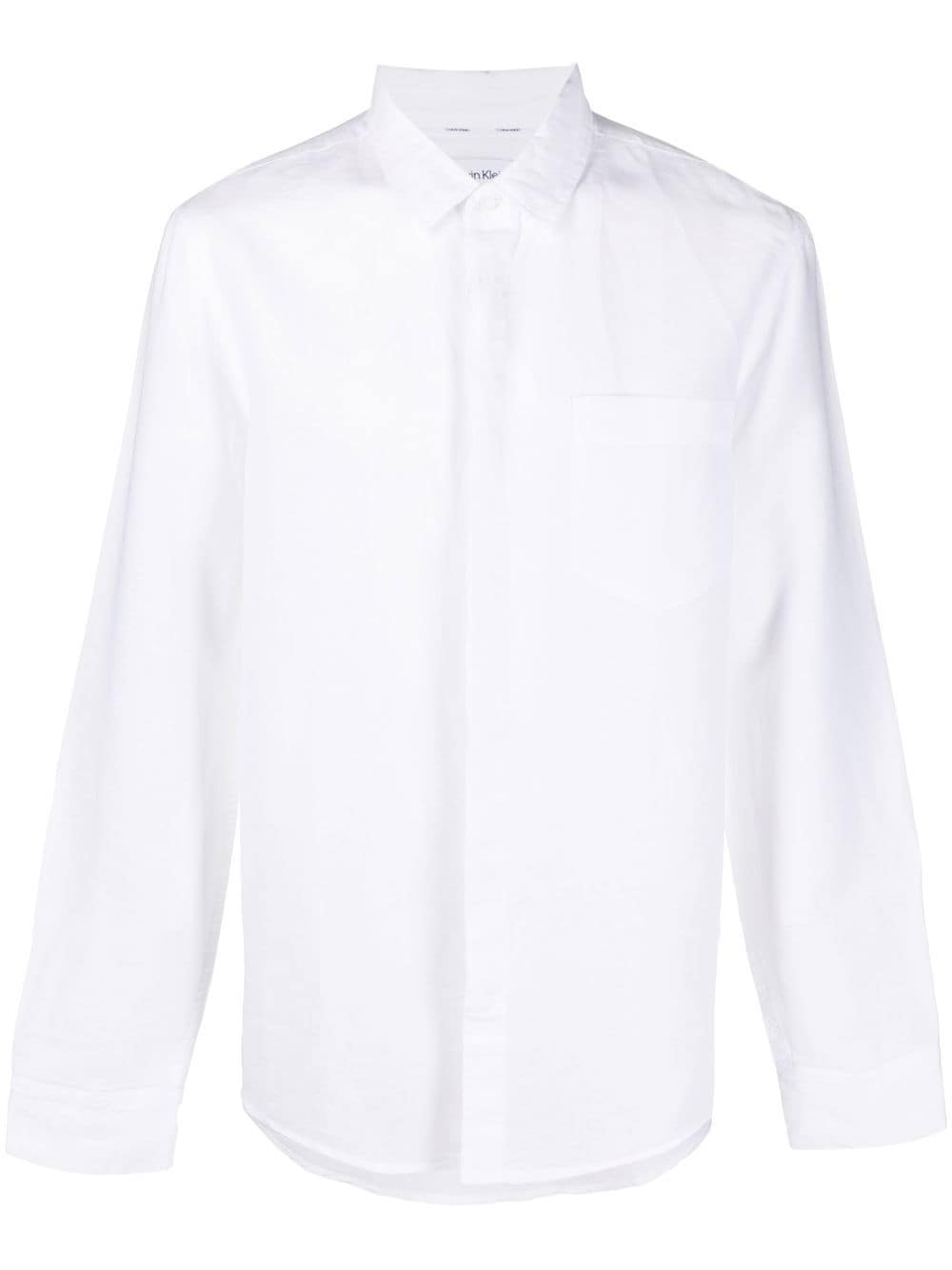 Calvin Klein long-sleeve pocket shirt - White von Calvin Klein