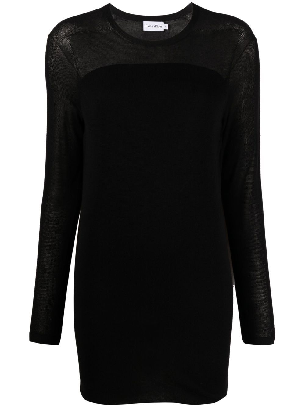 Calvin Klein long-sleeve sweater dress - Black von Calvin Klein