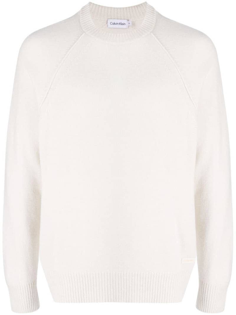 Calvin Klein long-sleeve wool jumper - Neutrals von Calvin Klein