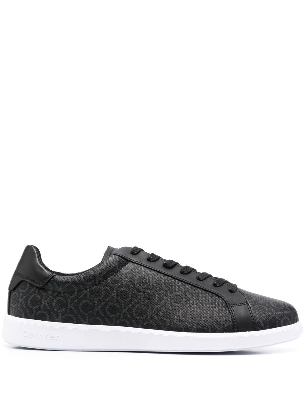 Calvin Klein low-top leather sneakers - Black von Calvin Klein