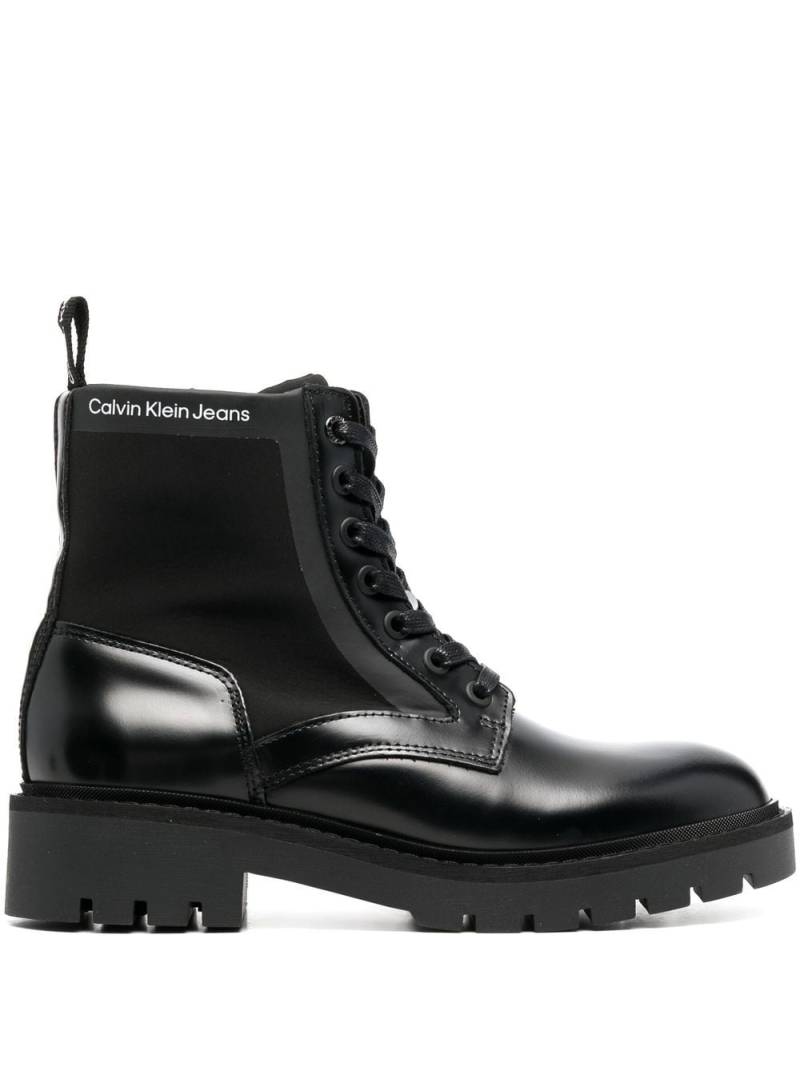 Calvin Klein military ankle boots - Black von Calvin Klein