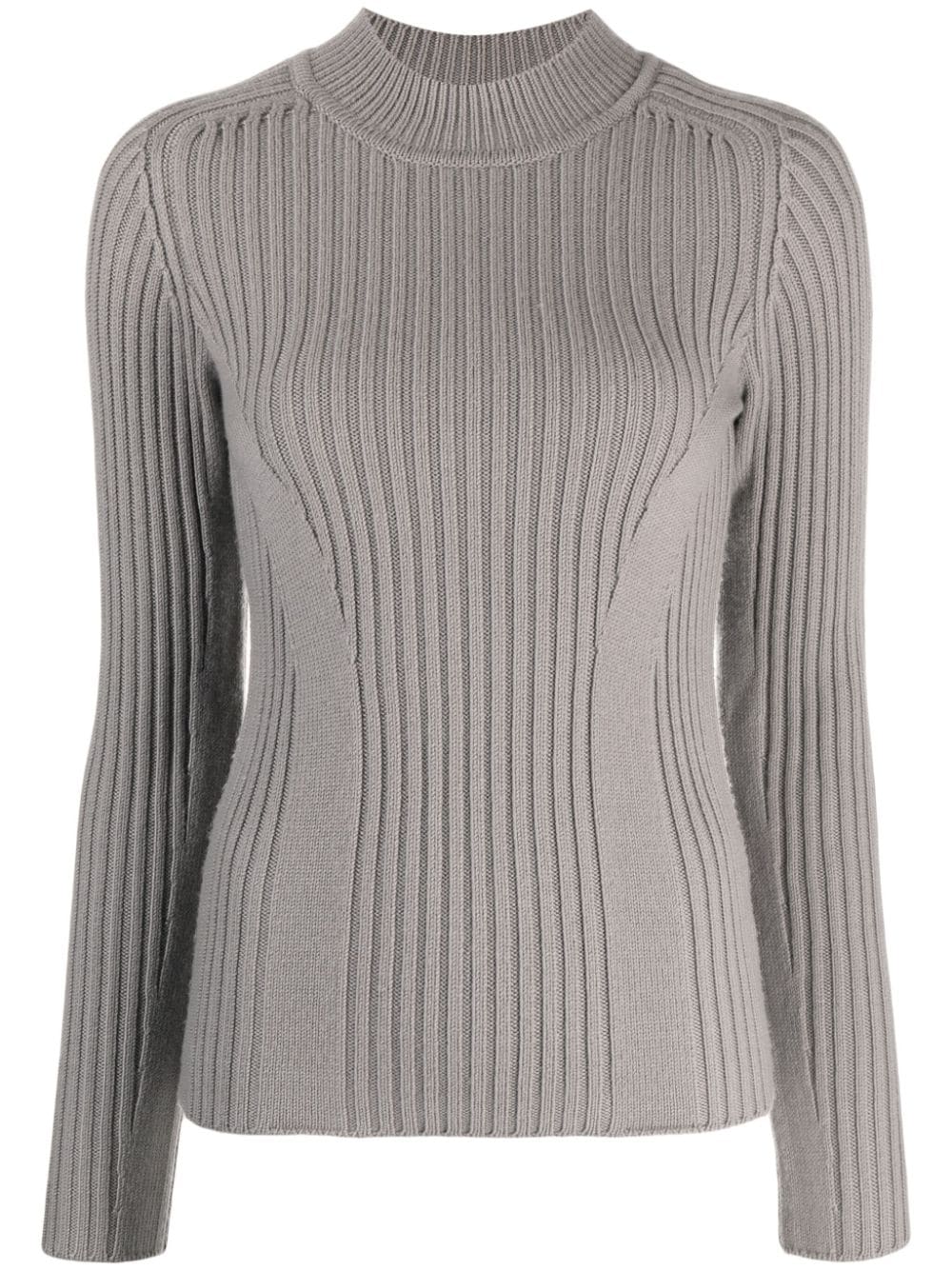 Calvin Klein mock-neck ribbed-knit jumper - Brown von Calvin Klein