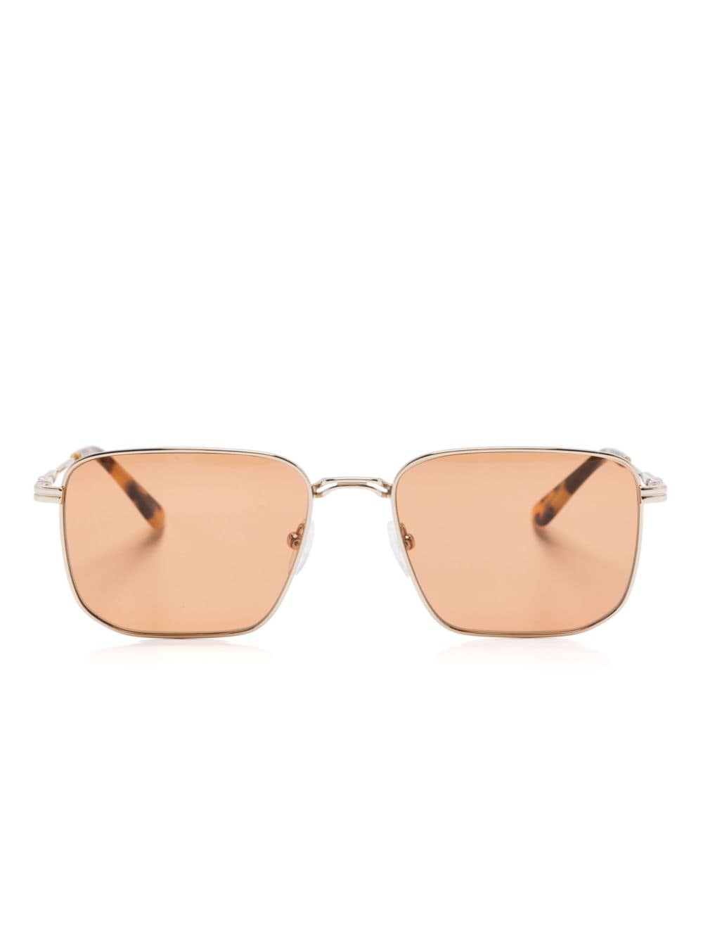 Calvin Klein navigator-frame sunglasses - Gold von Calvin Klein