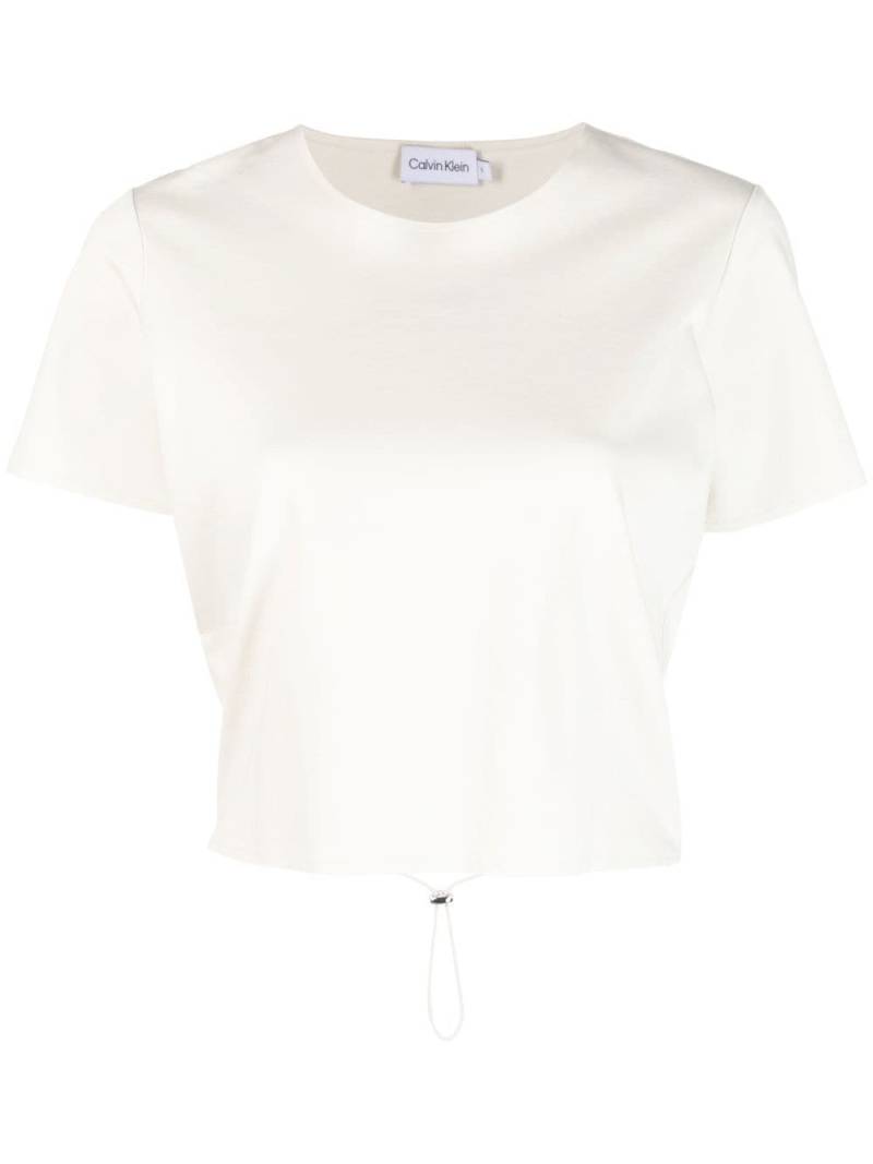 Calvin Klein open-back short-sleeved T-shirt - Neutrals von Calvin Klein