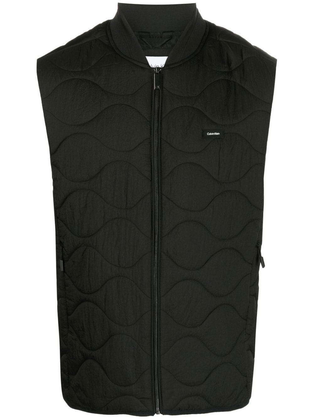 Calvin Klein quilted zip-up vest - Black von Calvin Klein