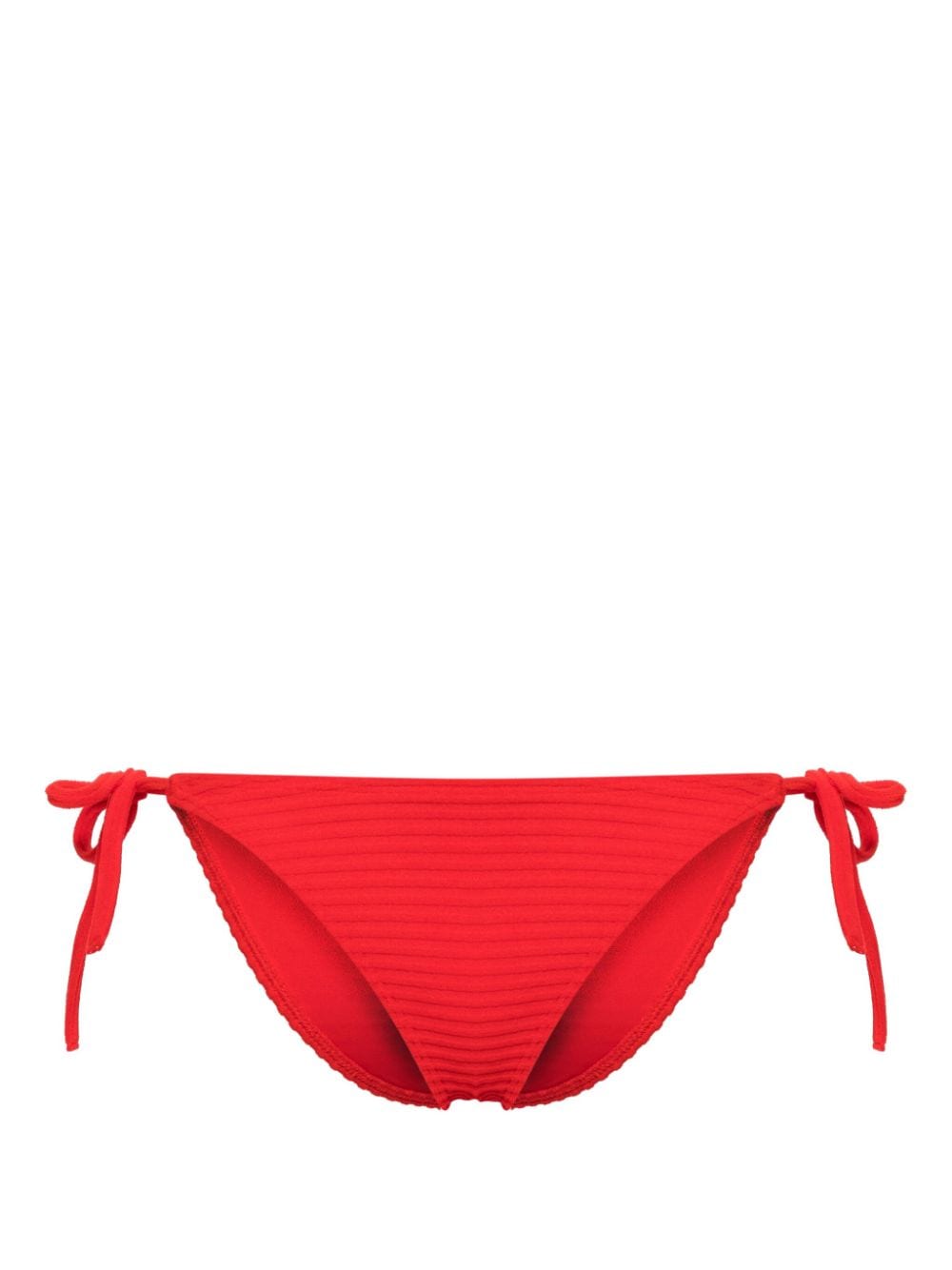 Calvin Klein ribbed-knit bikini bottoms - Red von Calvin Klein