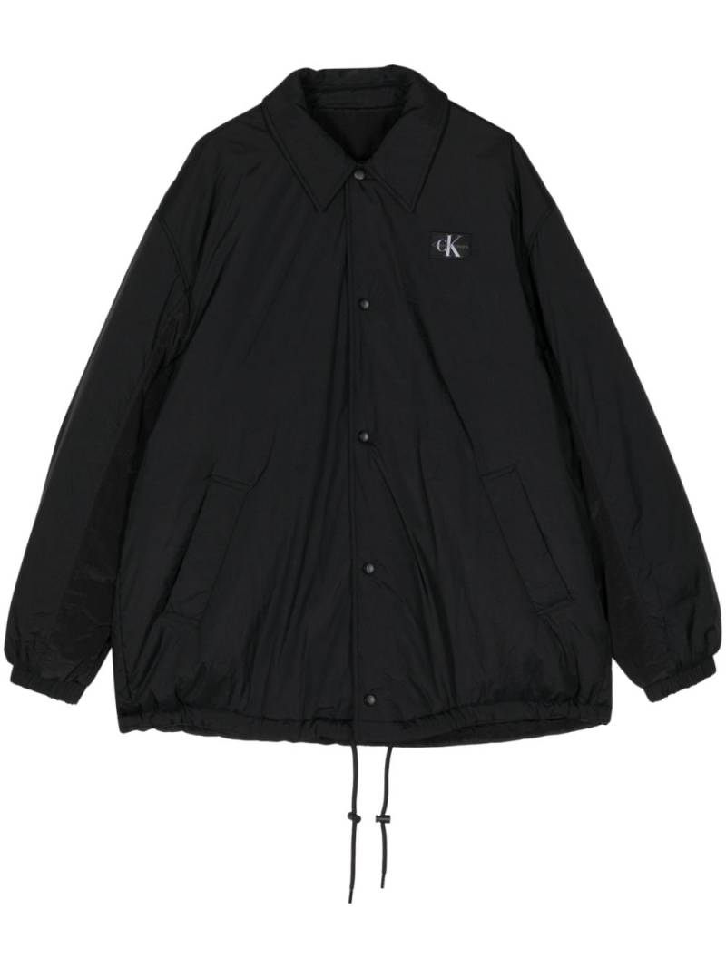 Calvin Klein straight-collar reversible shirt jacket - Black von Calvin Klein