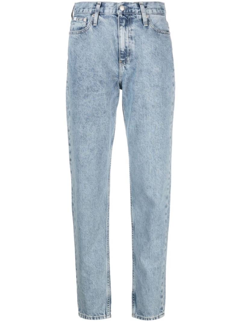 Calvin Klein straight-leg washed-denim jeans - Blue von Calvin Klein