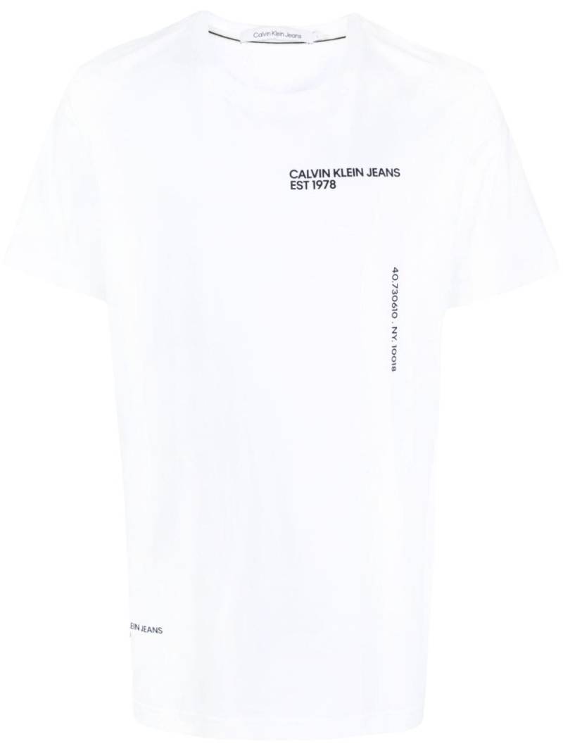 Calvin Klein text-print cotton shirt - White von Calvin Klein