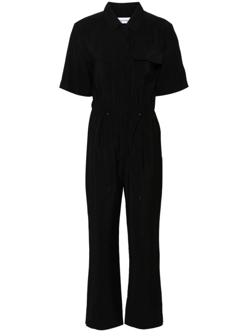 Calvin Klein textured buttoned jumpsuit - Black von Calvin Klein