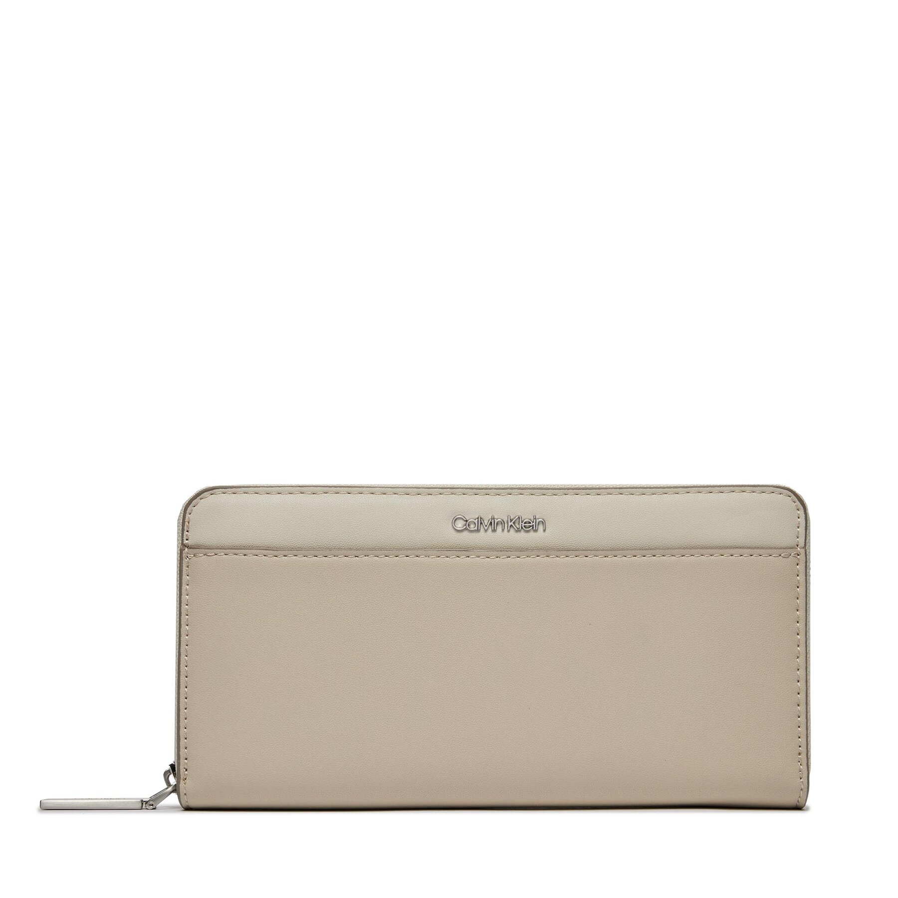 Große Damen Geldbörse Calvin Klein Ck Must Z/A Wallet Lg_Block K60K611437 Dk Ecru/ Stony Beige/ Medium Taupe PC4 von Calvin Klein