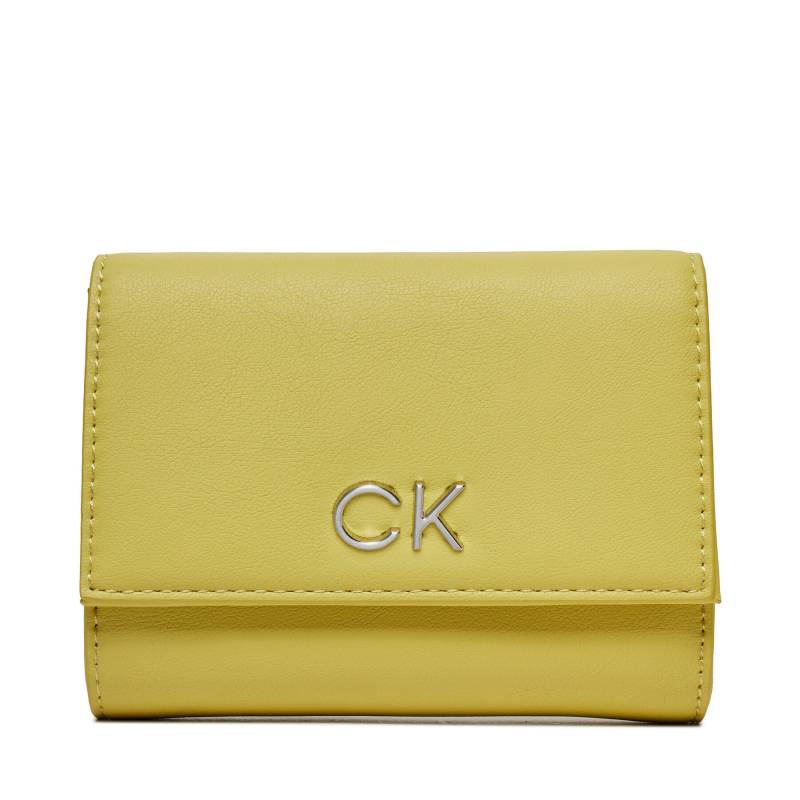 Große Damen Geldbörse Calvin Klein Re-Lock Trifold Md K60K608994 Citrus ZAV von Calvin Klein