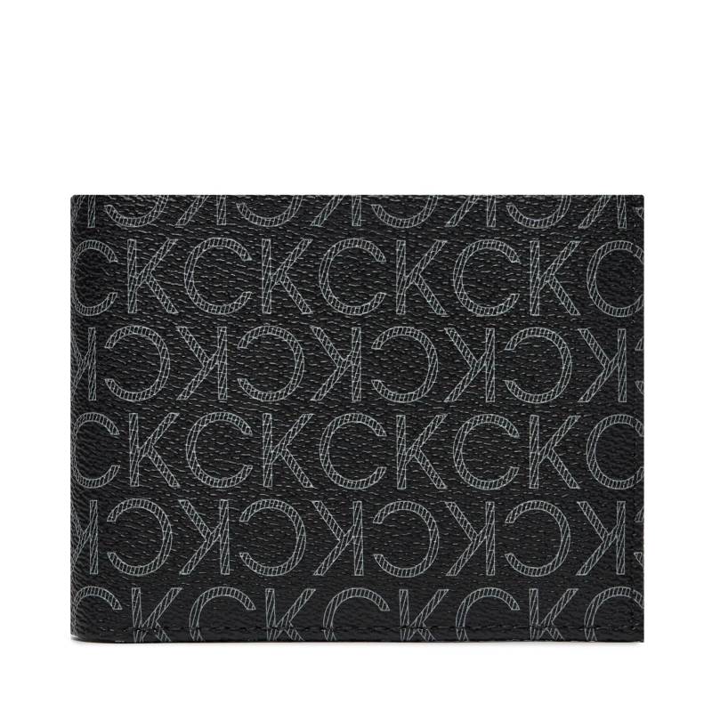 Große Herren Geldbörse Calvin Klein Ck Must Mono Bifold 5Cc W/Coin K50K511671 Classic Mono Black 0GJ von Calvin Klein