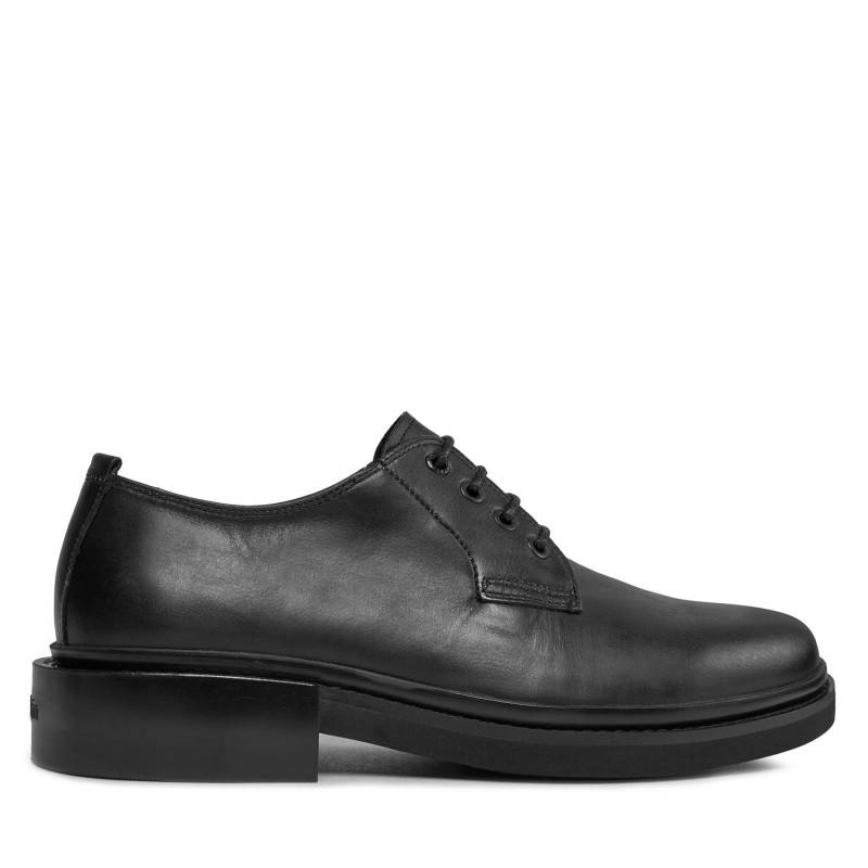 Halbschuhe Calvin Klein Postman Derby HM0HM01356 Triple Black 0GJ von Calvin Klein