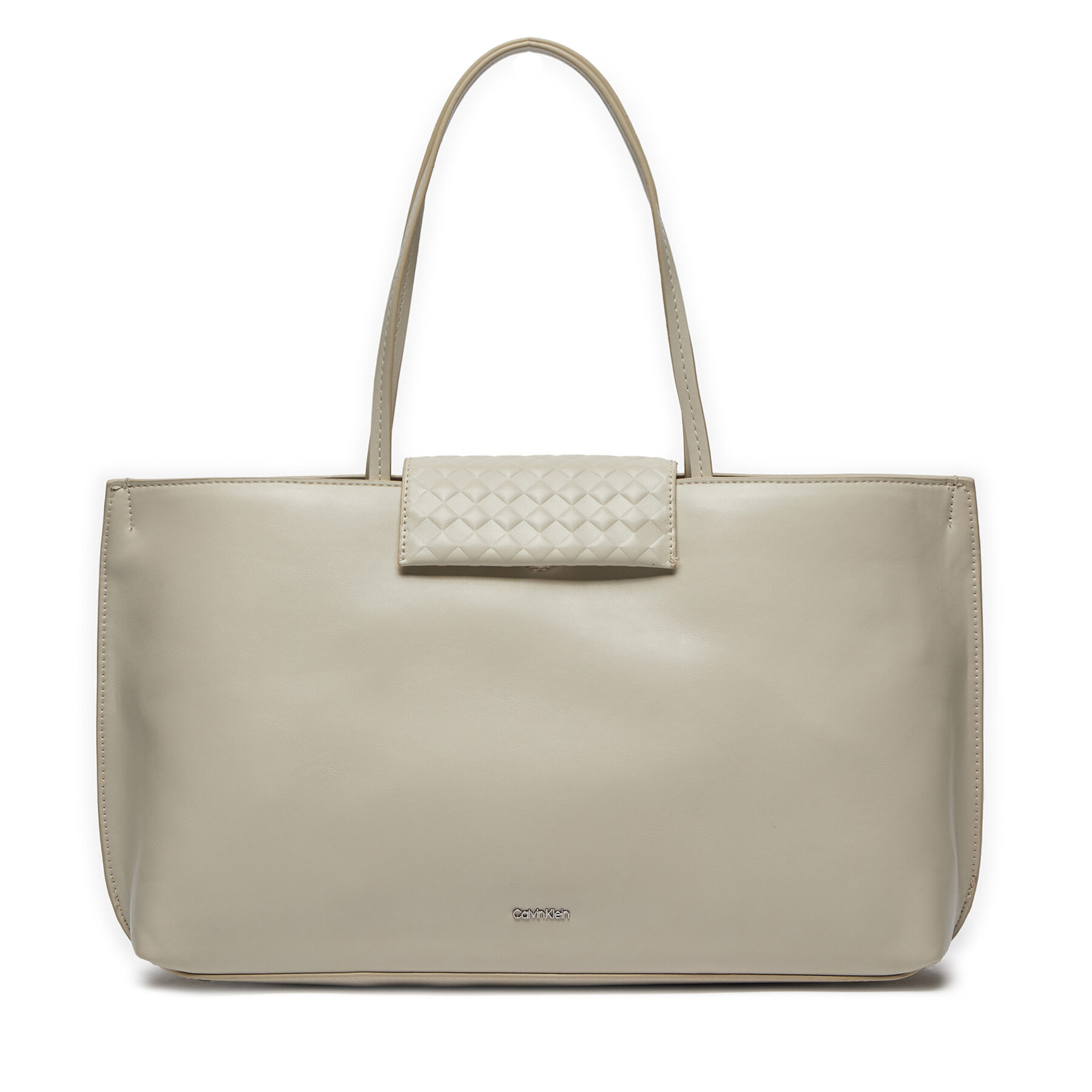 Handtasche Calvin Klein Calvin Mini Quilt Medium Tote K60K611885 Écru Handtasche Calvin Klein Calvin Mini Quilt Medium Tote K60K611885 Écru von Calvin Klein