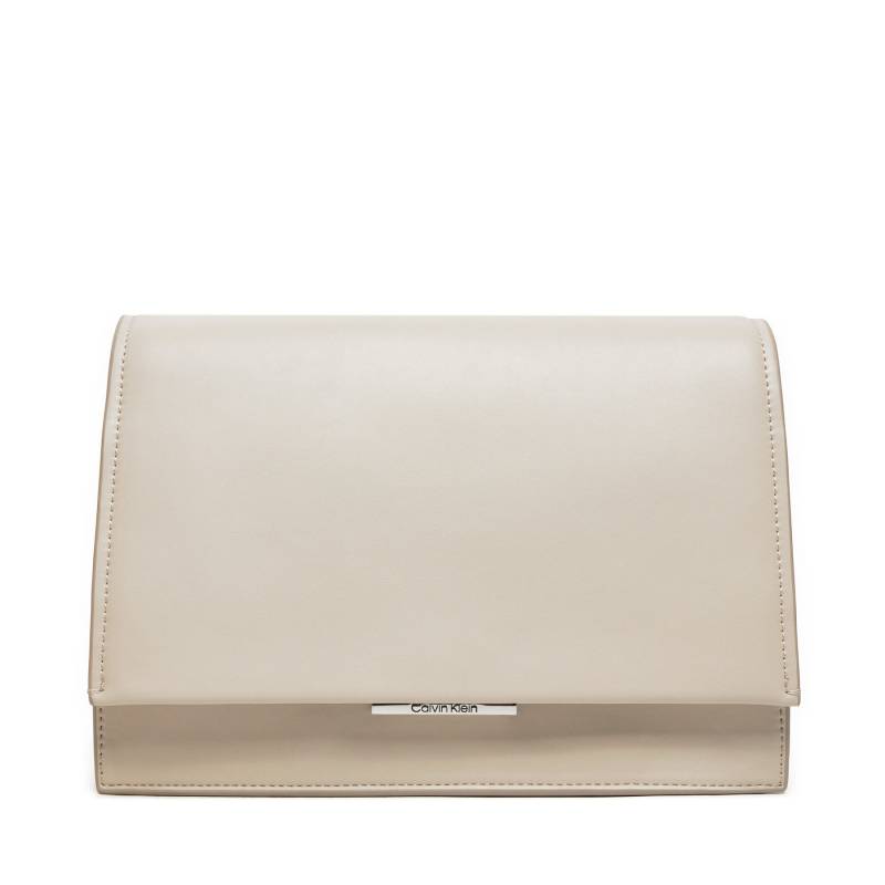 Handtasche Calvin Klein Ck Linear Shoulder Bag K60K612158 Écru von Calvin Klein