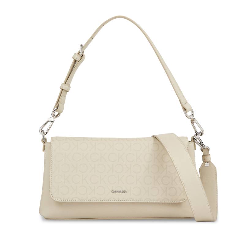 Handtasche Calvin Klein Ck Must Shoulder Bag_Epi Mono K60K611762 Stoney Beige Epi Mono PEA von Calvin Klein