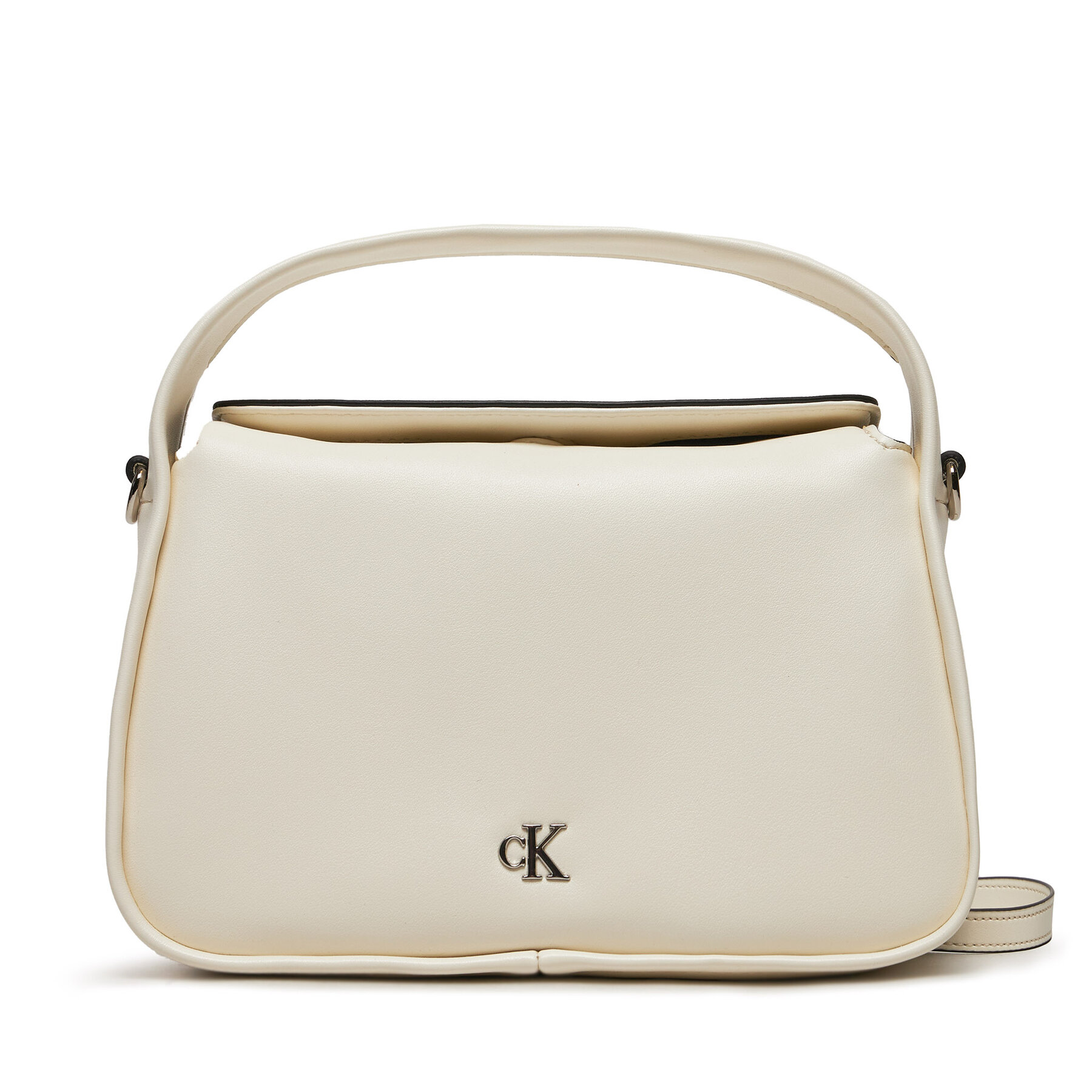 Handtasche Calvin Klein Metal Mono Mini Block20 W/Flap K60K612246 Écru Handtasche Calvin Klein Metal Mono Mini Block20 W/Flap K60K612246 Écru von Calvin Klein