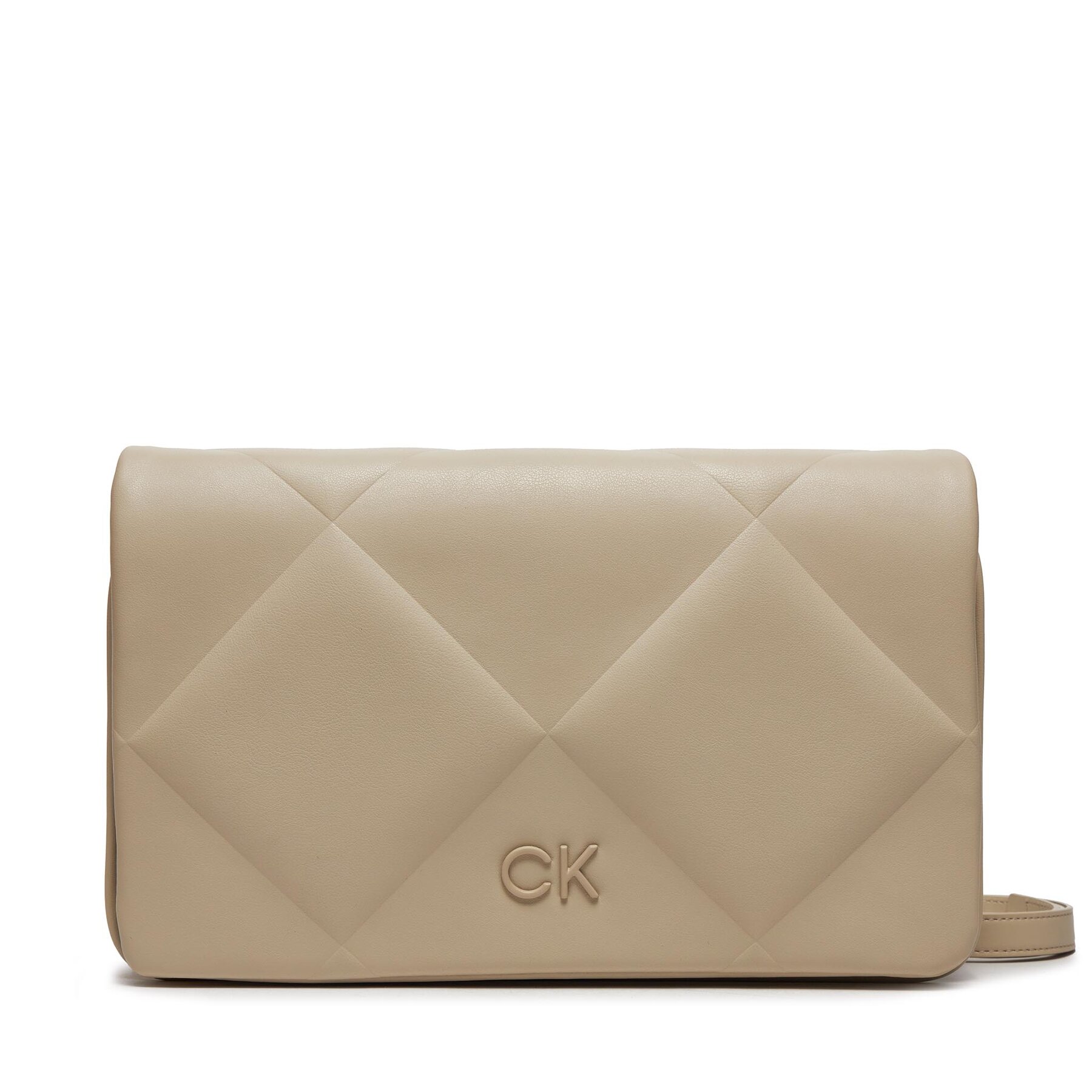 Handtasche Calvin Klein Quilt K60K611759 Stoney Beige PEA von Calvin Klein